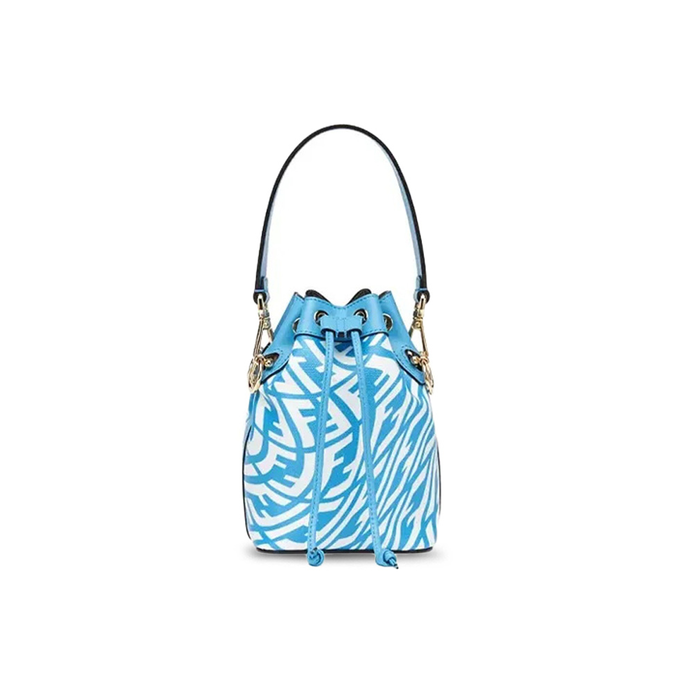 FENDI BLUE GLAZED CANVAS MINI BAG 8BS010AFL1F1E8L (18*12*10cm)